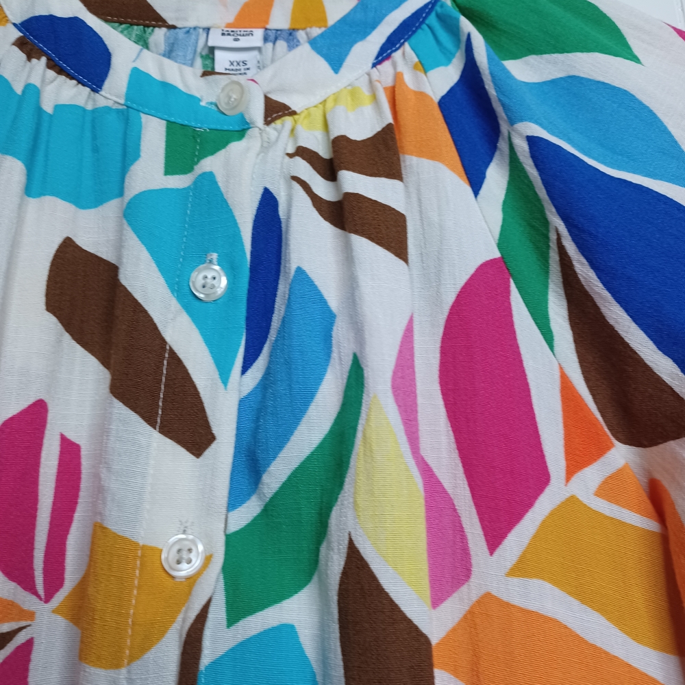 Tabitha Multicolor Leaf Pattern Tunic - image 4